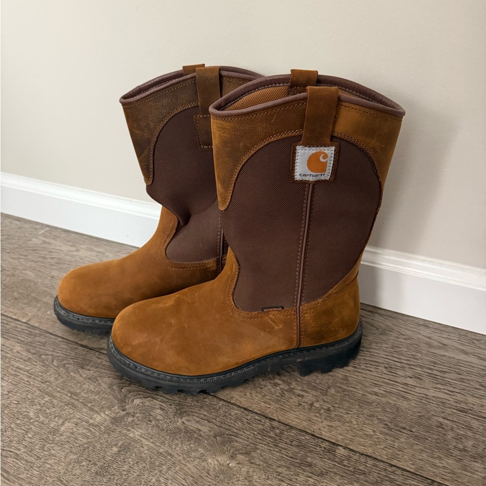 Carhartt Tan and Brown Work Boots